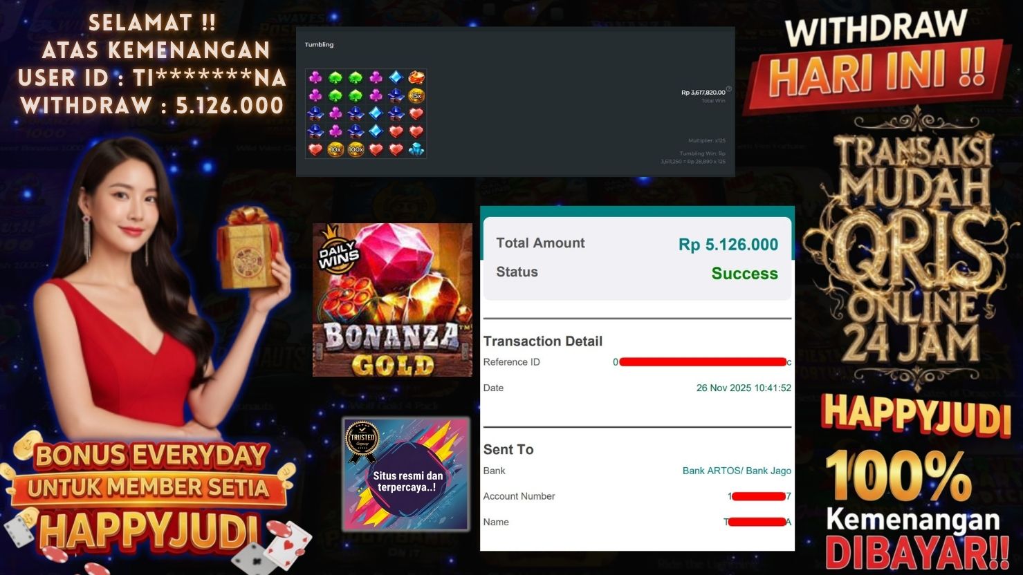 HAPPYJUDI JACKPOT SLOT BONANZA GOLD